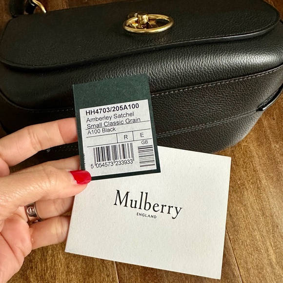 ** SOLD** Mulberry Amberley Satchel Classic, Black, Small - Picture 12 of 16